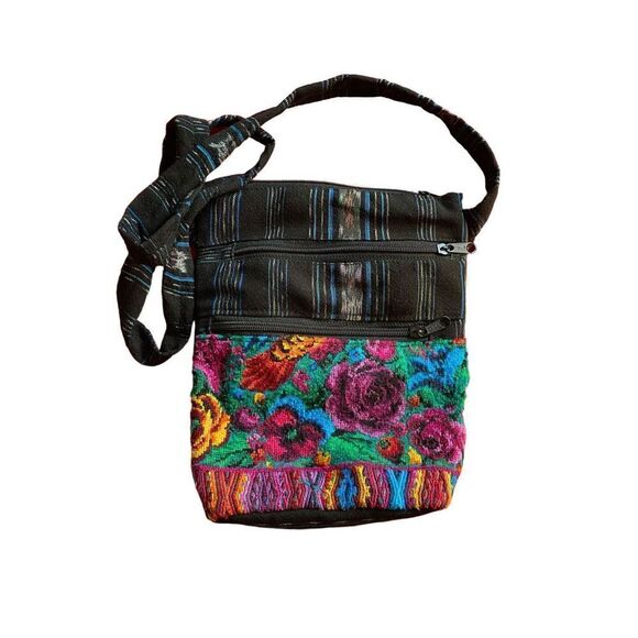 BoHo, beautiful, small floral embroidered Crossbody bag - Picture 1 of 9